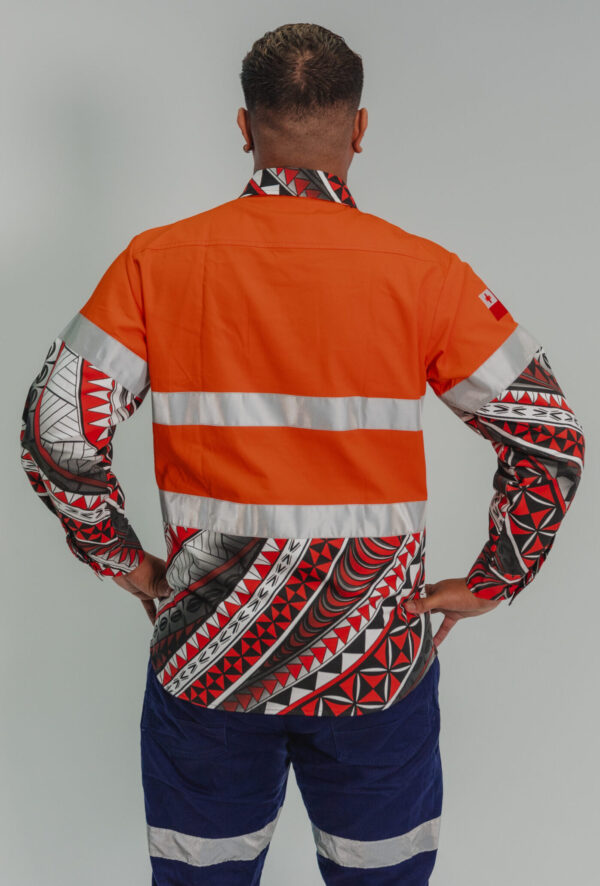 Tongan orange hi-vis long sleeve - Image 3
