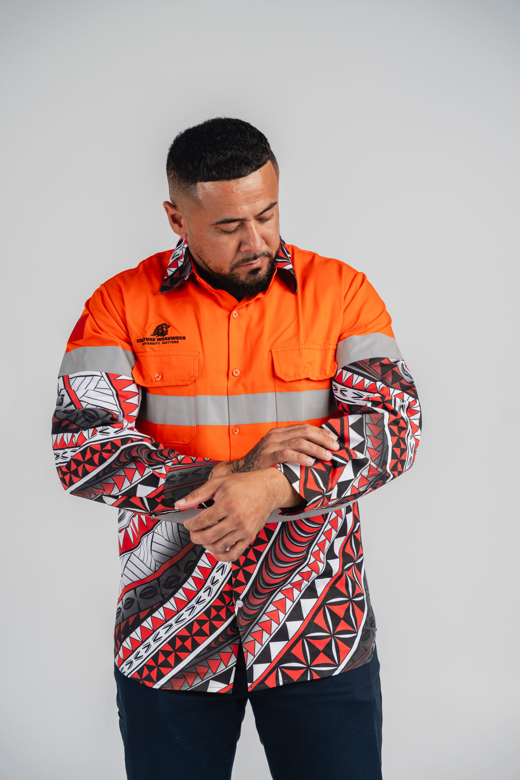 Tongan Orange Long Sleeve Hi-Vis - Image 2