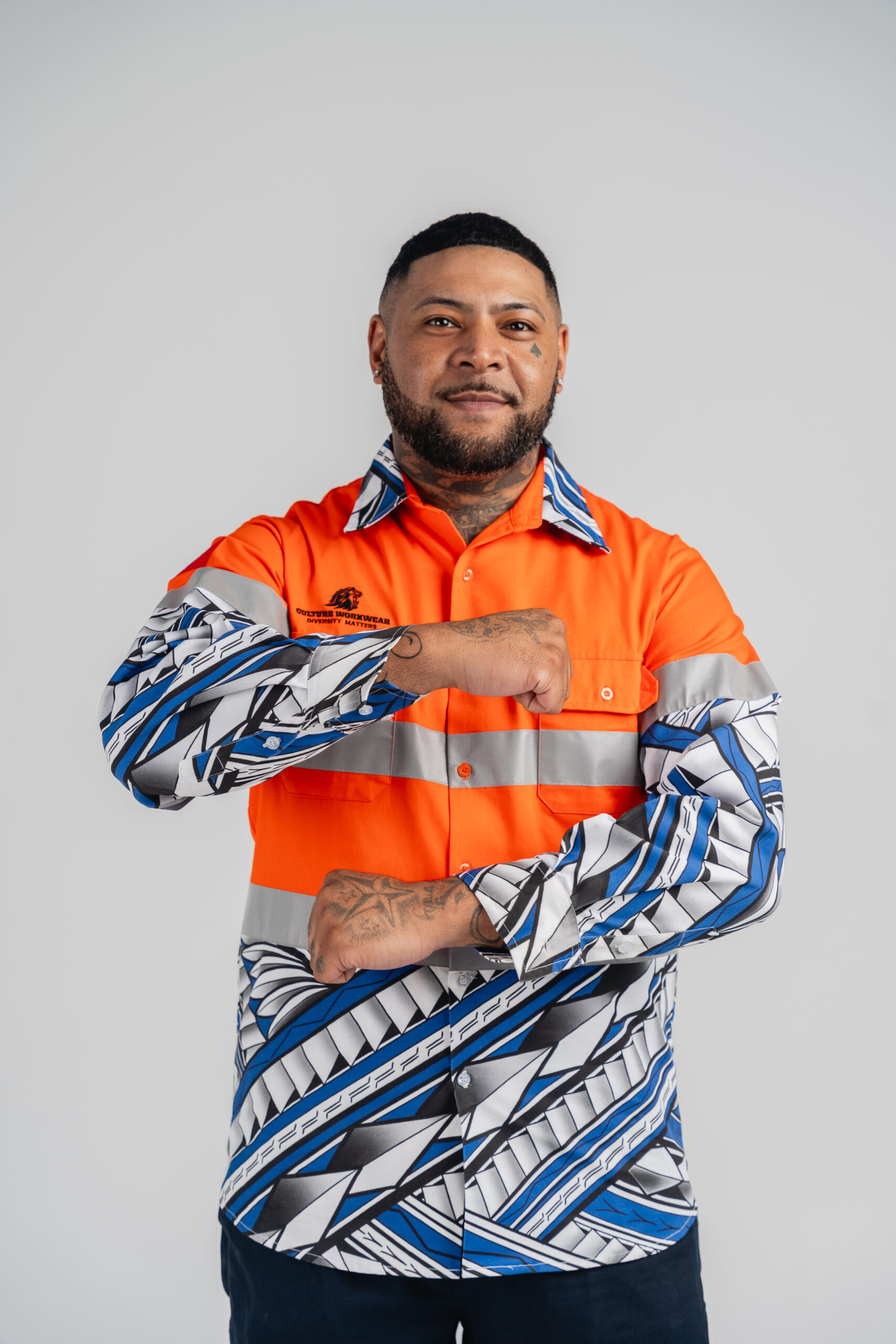 Samoan Orange Long Sleeve Hi-Vis - Image 3