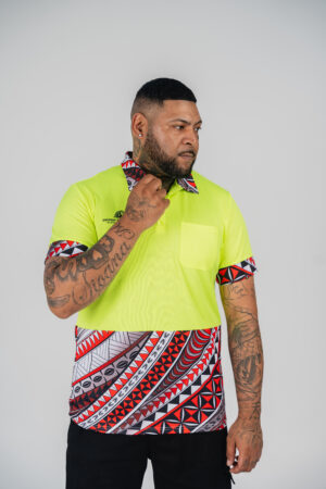 Tongan Yellow Polo Hi-Vis