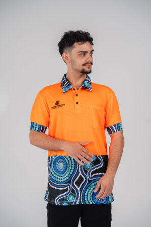 Aboriginal Orange Polo Hi-Vis