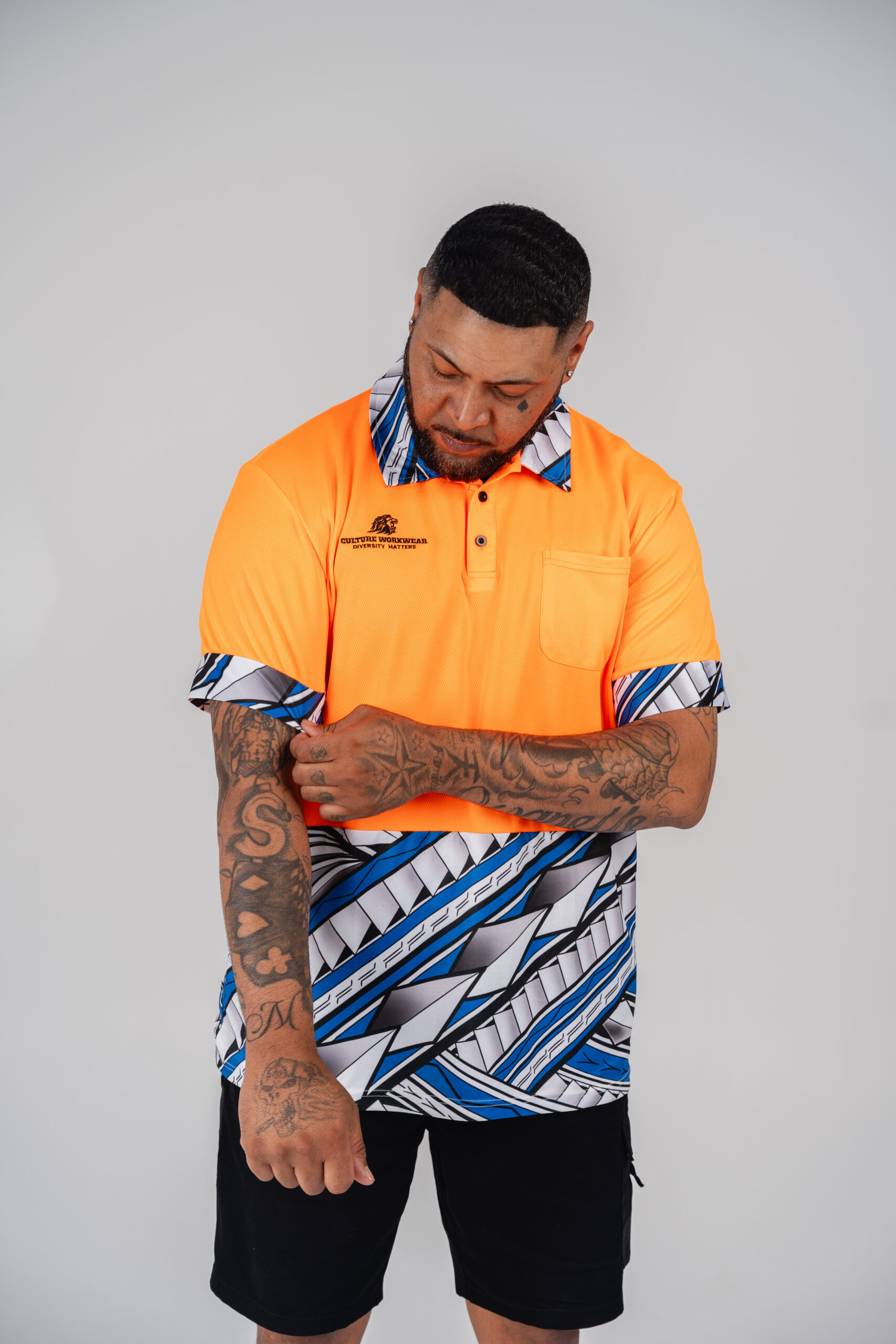 Samoan Orange Polo Hi-Vis - Image 2