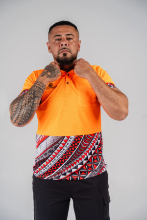 Tongan Orange Polo Hi-Vis